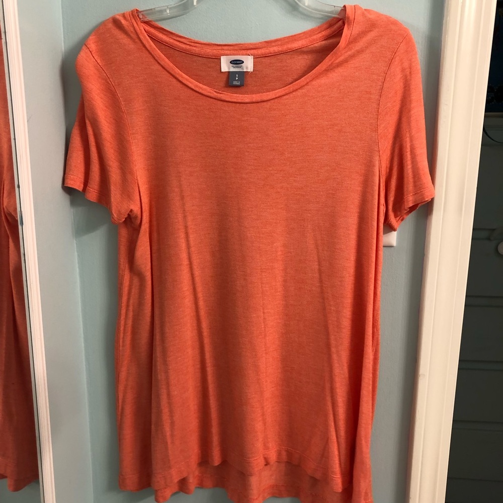 Orange striped top